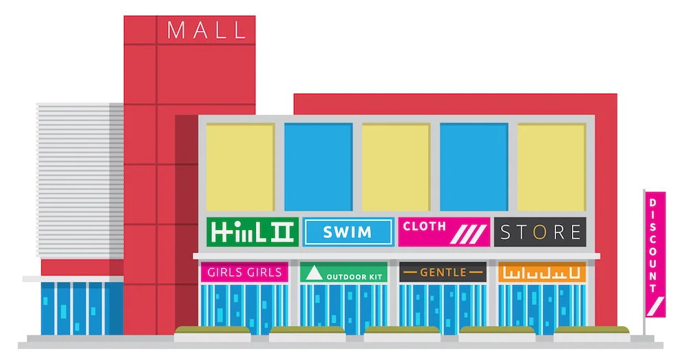 Commercial Building Icon icon of retail commercial space