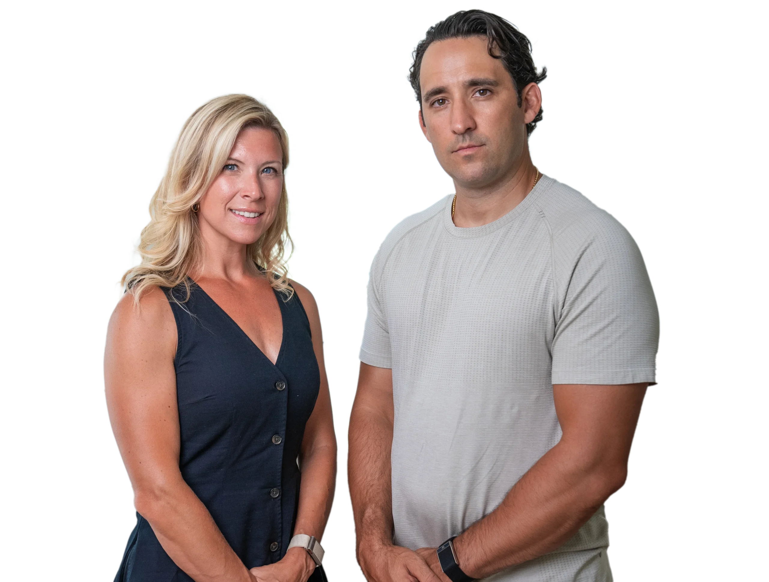 Meghan and Dan of Helpful Home Buyers LLC Posing together in non branded clothing