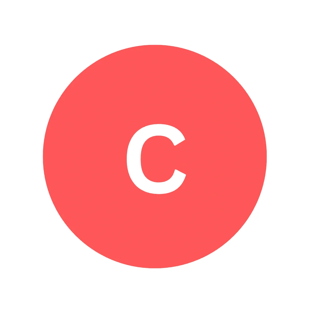 Circle Icon with the initial of the reviewer - C