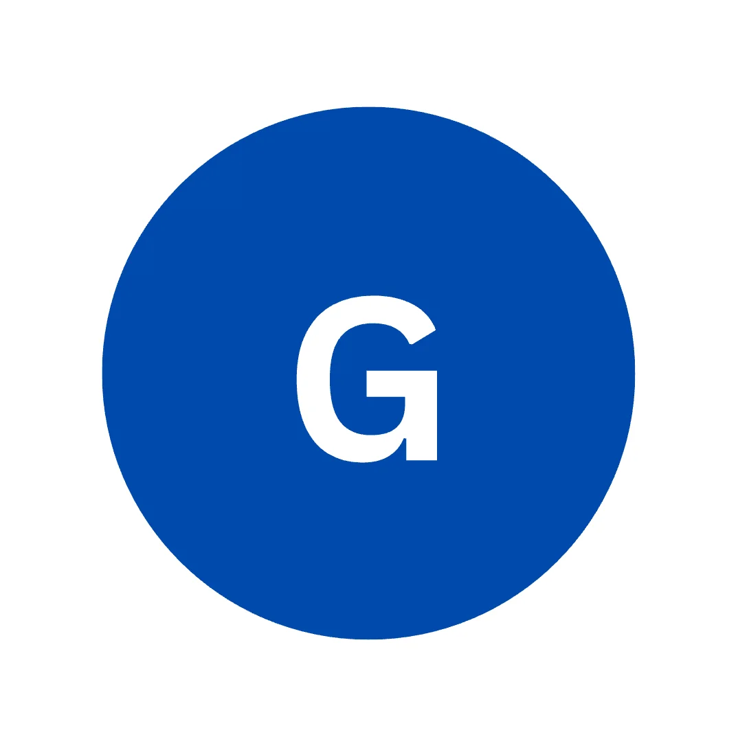 Circle Icon with the initial of the reviewer - G