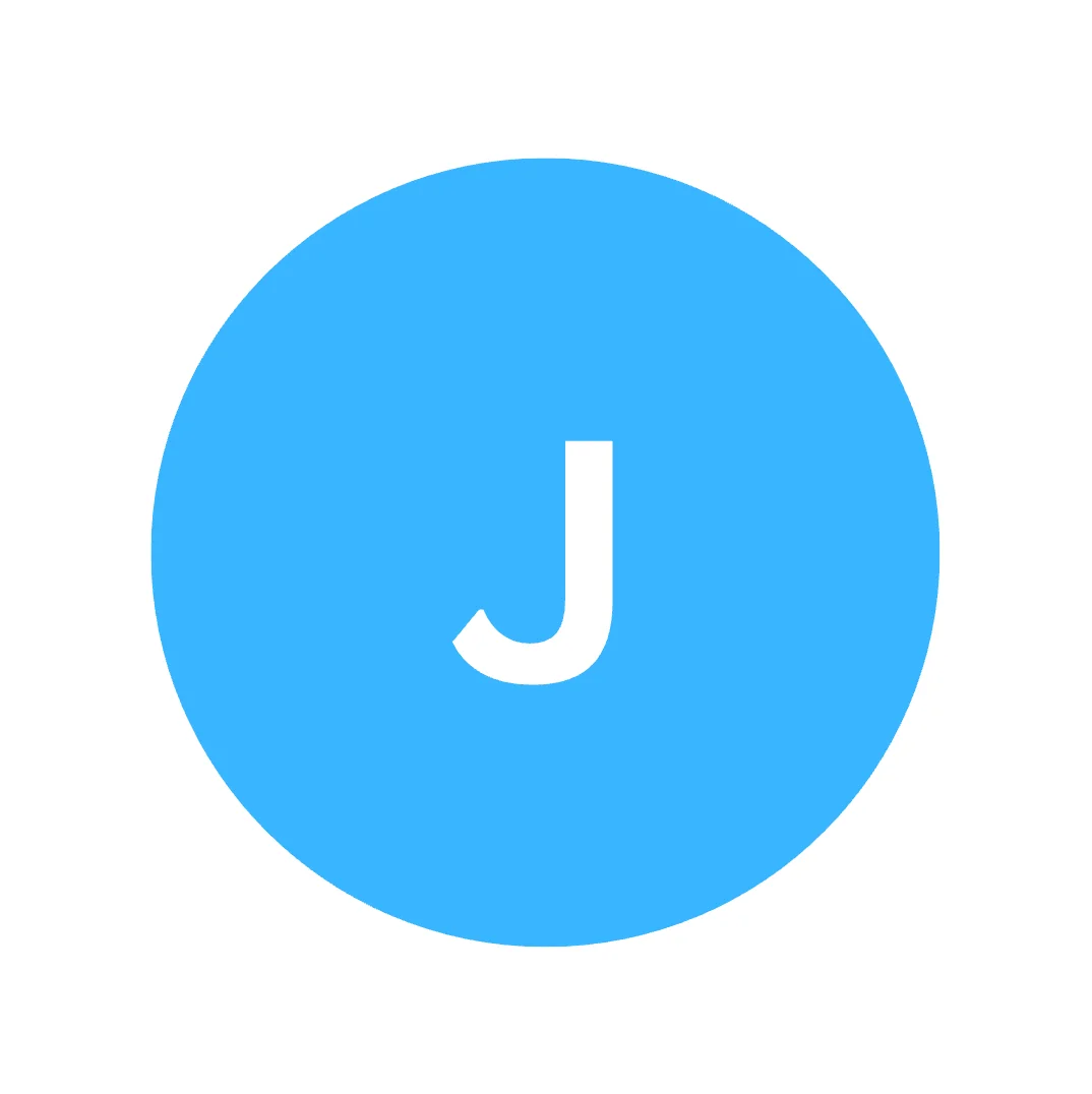 Circle Icon with the initial of the reviewer - J