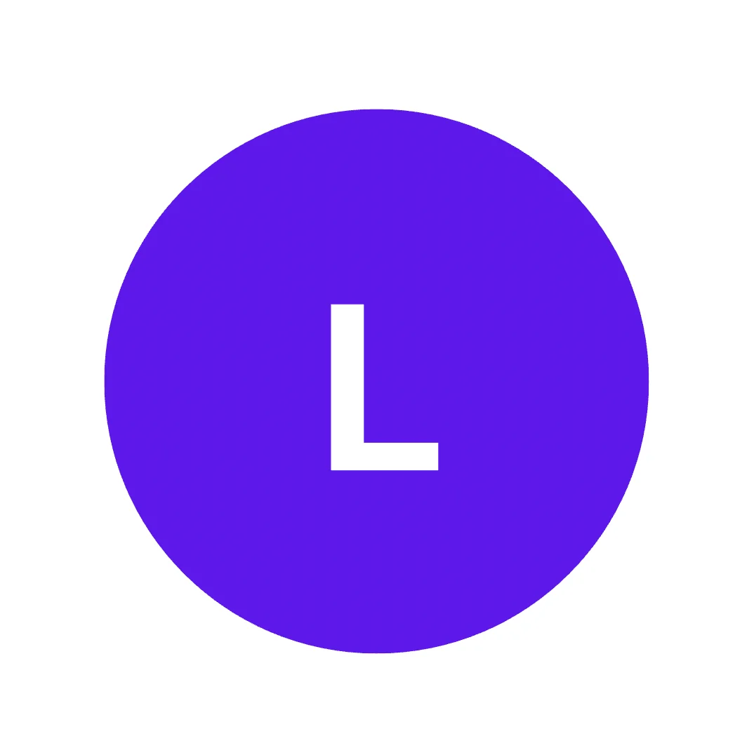 Circle Icon with the initial of the reviewer - L