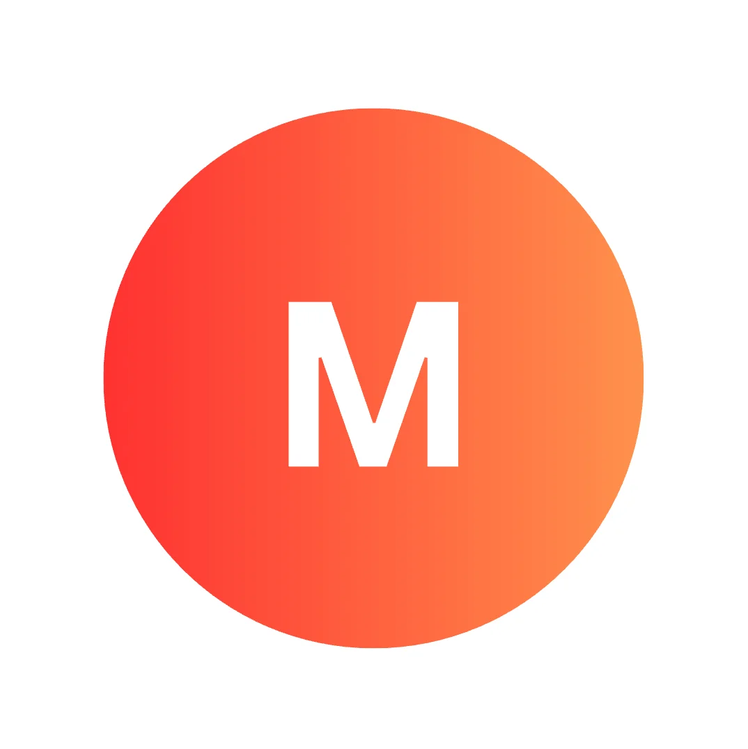 Circle Icon with the initial of the reviewer - M