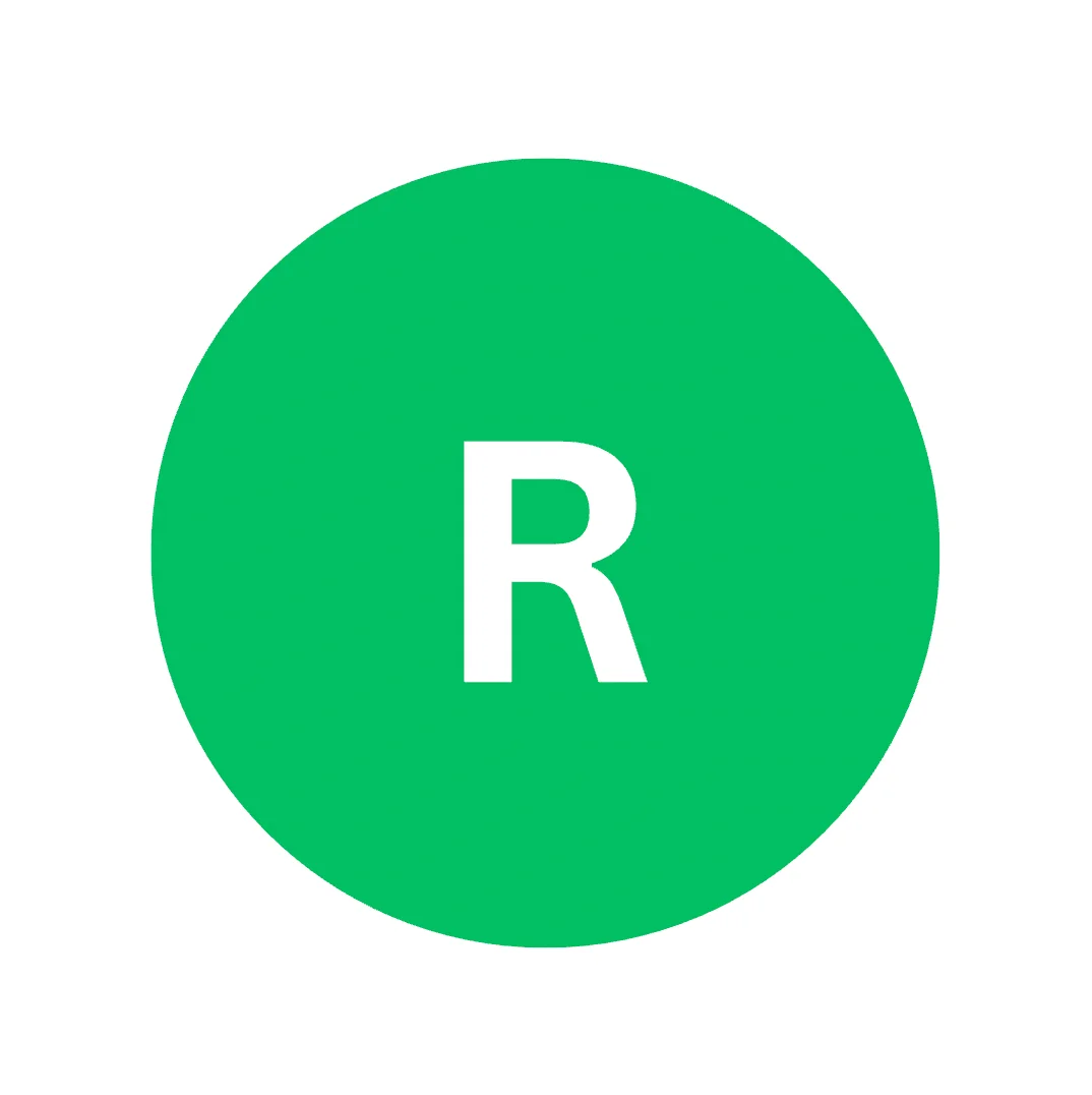 Circle Icon with the initial of the reviewer - R